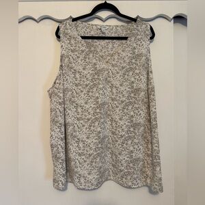 Nine West Cream Leopard Print Women's Tank Top